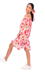 Berry Blossom Caico Dress