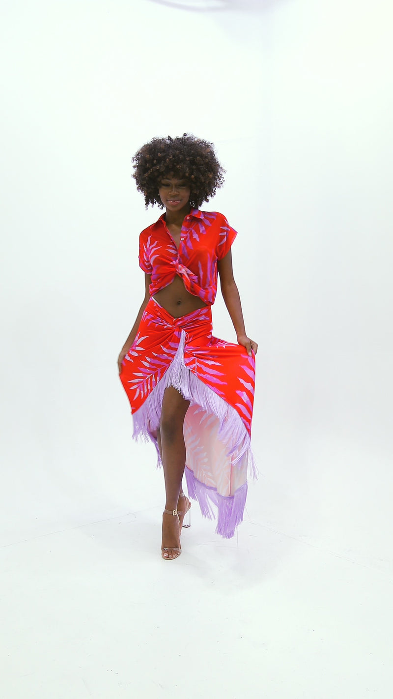 Vicky Fringe Skirt Palma Roja Resort Wear
